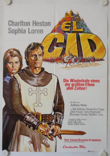 El Cid originales deutsches Filmplakat (R76)